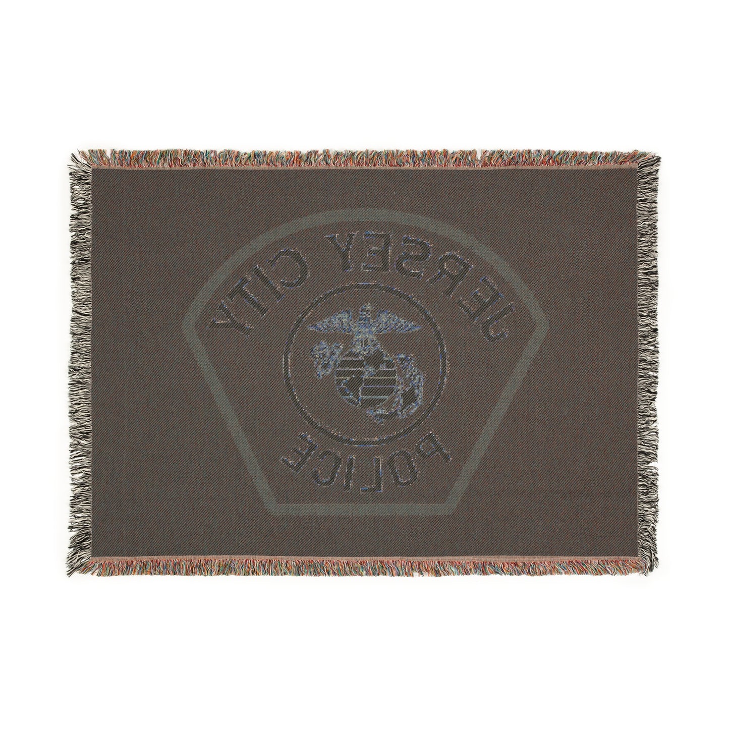 Jersey City Police Marine Woven Blanket