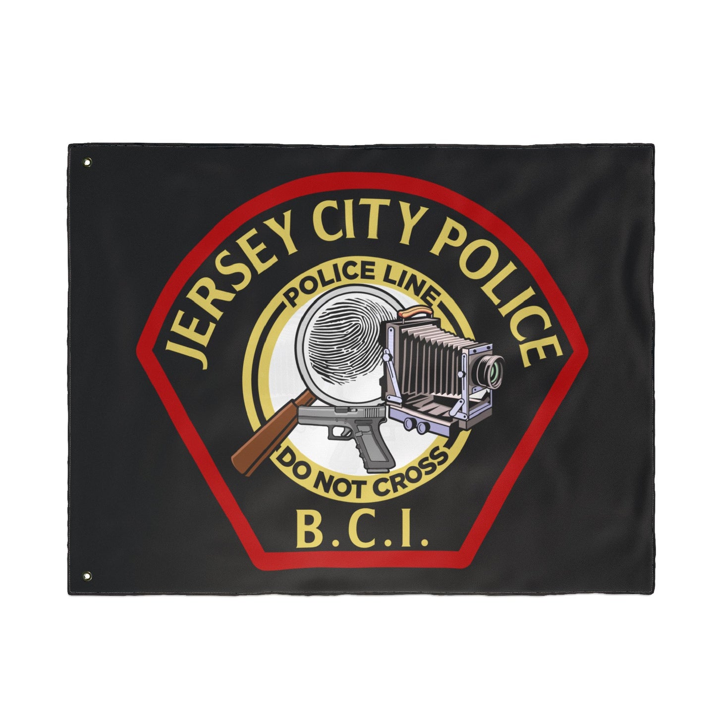Jersey City Police B.C.I. Double-Sided Flag