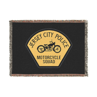 Old Jersey City Police Motorcycle Squad Woven Blanket