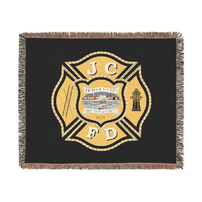 Jersey City Fire Department  Woven Blanket — JCFD Department Emblem Throw