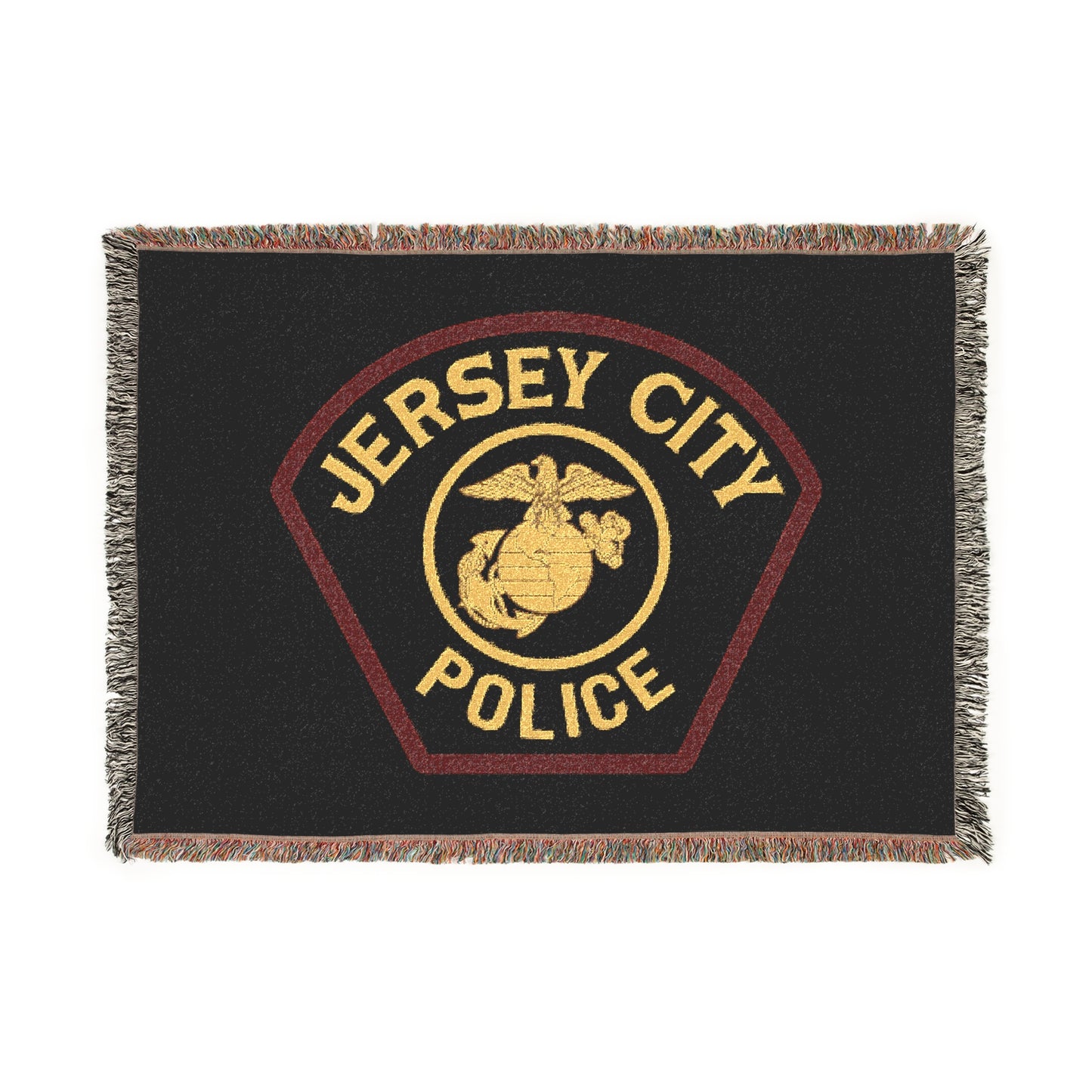 Jersey City Police Marine Woven Blanket