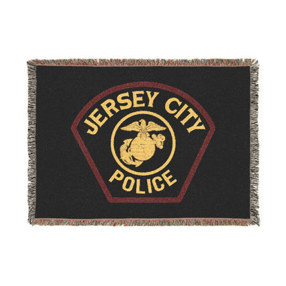 Jersey City Police Marine Woven Blanket