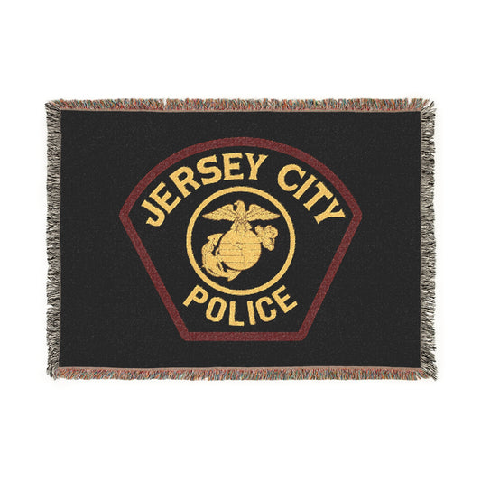Jersey City Police Marine Woven Blanket