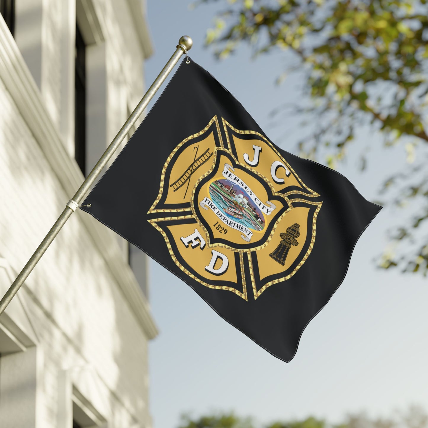 Jersey City Fire Department Double-Sided Flag