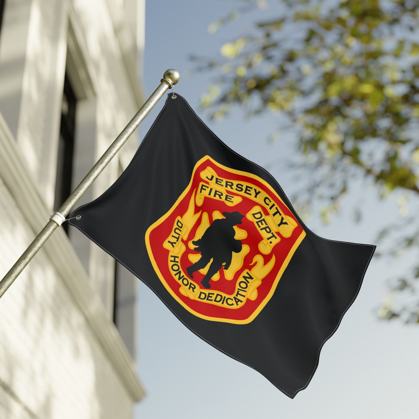Jersey City Fire Dept. Double-Sided Flag