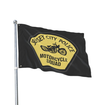 Jersey City Police Motorcycle Squad Original Patch Flag