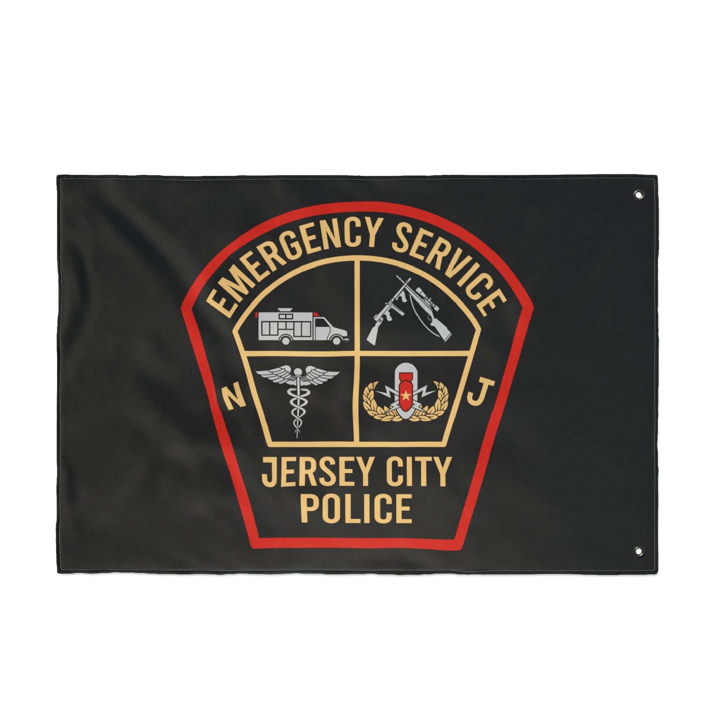 Jersey City Police Emergency Service Double-Sided Flag