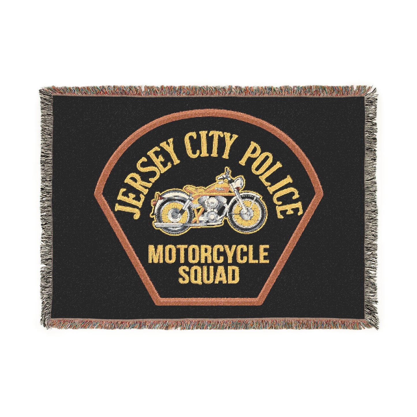 Jersey City Police Motorcycle Squad Woven Blanket