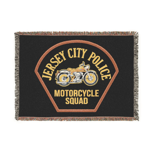 Jersey City Police Motorcycle Squad Woven Blanket