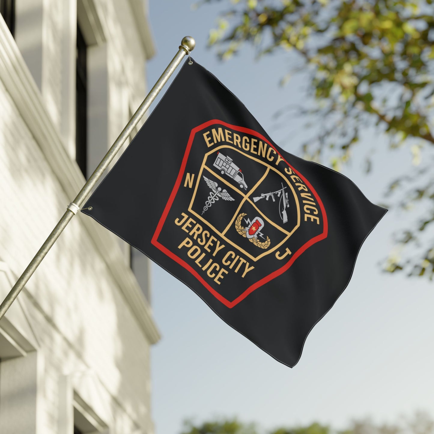 Jersey City Police Emergency Service Double-Sided Flag