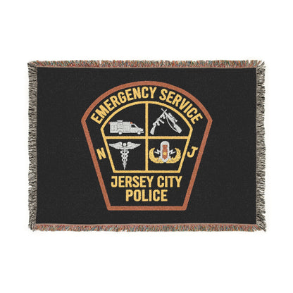 Jersey City Police Emergency Service Woven Throw Blanket