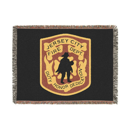 Jersey City Fire Department Patch Woven Blanket — Honor & Duty Throw
