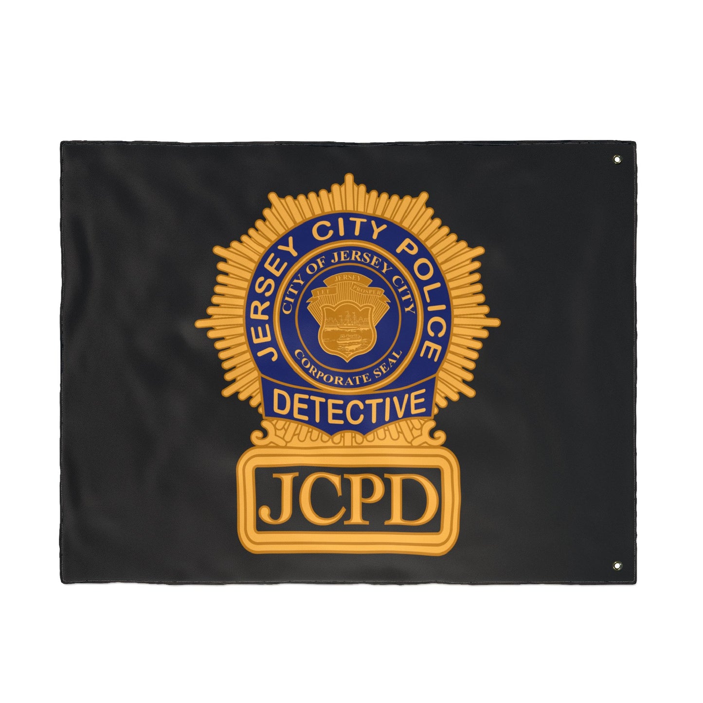 Jersey City PoliceDetective Badge Double-Sided Flag