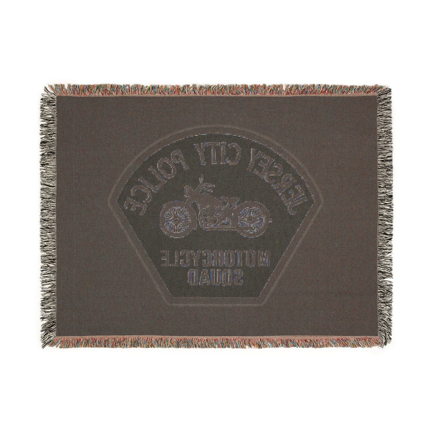 Old Jersey City Police Motorcycle Squad Woven Blanket