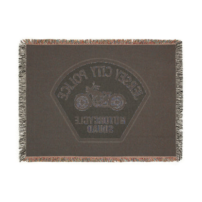 Old Jersey City Police Motorcycle Squad Woven Blanket
