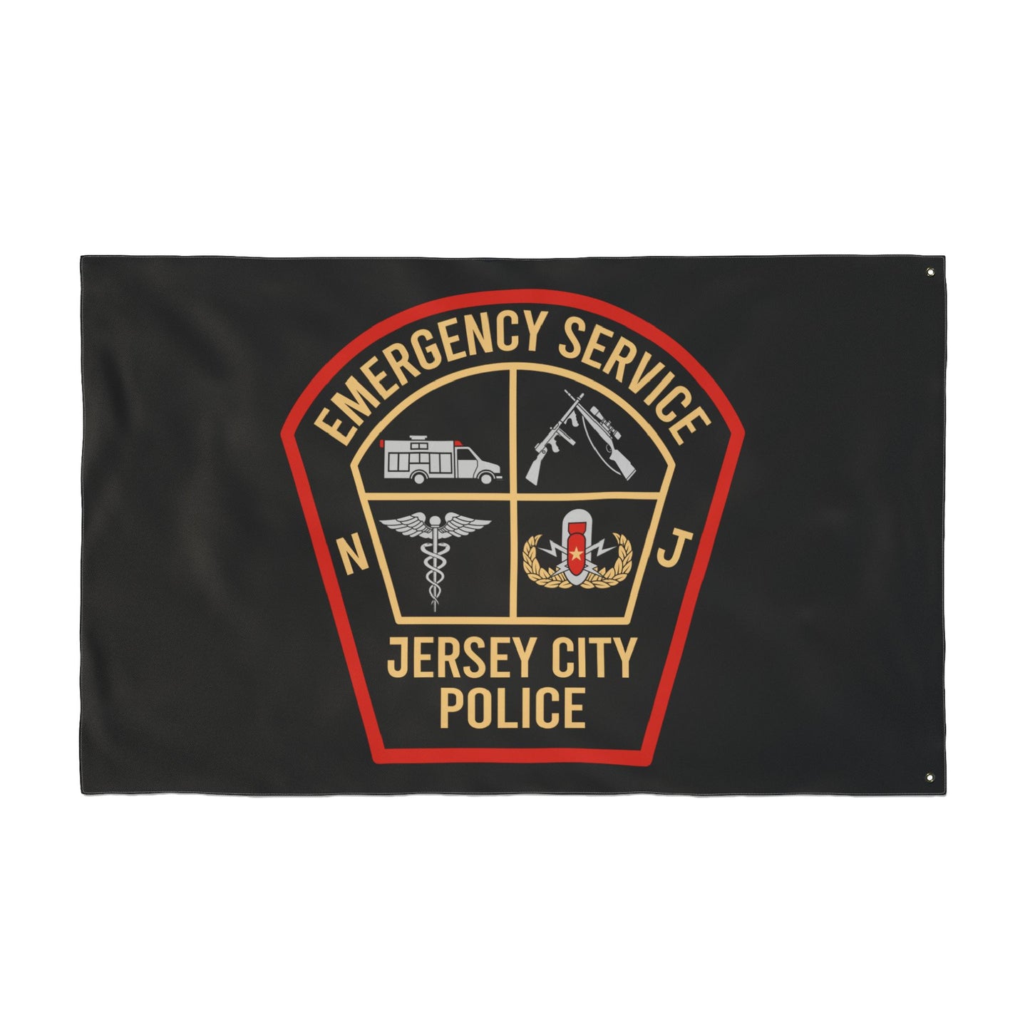 Jersey City Police Emergency Service Double-Sided Flag