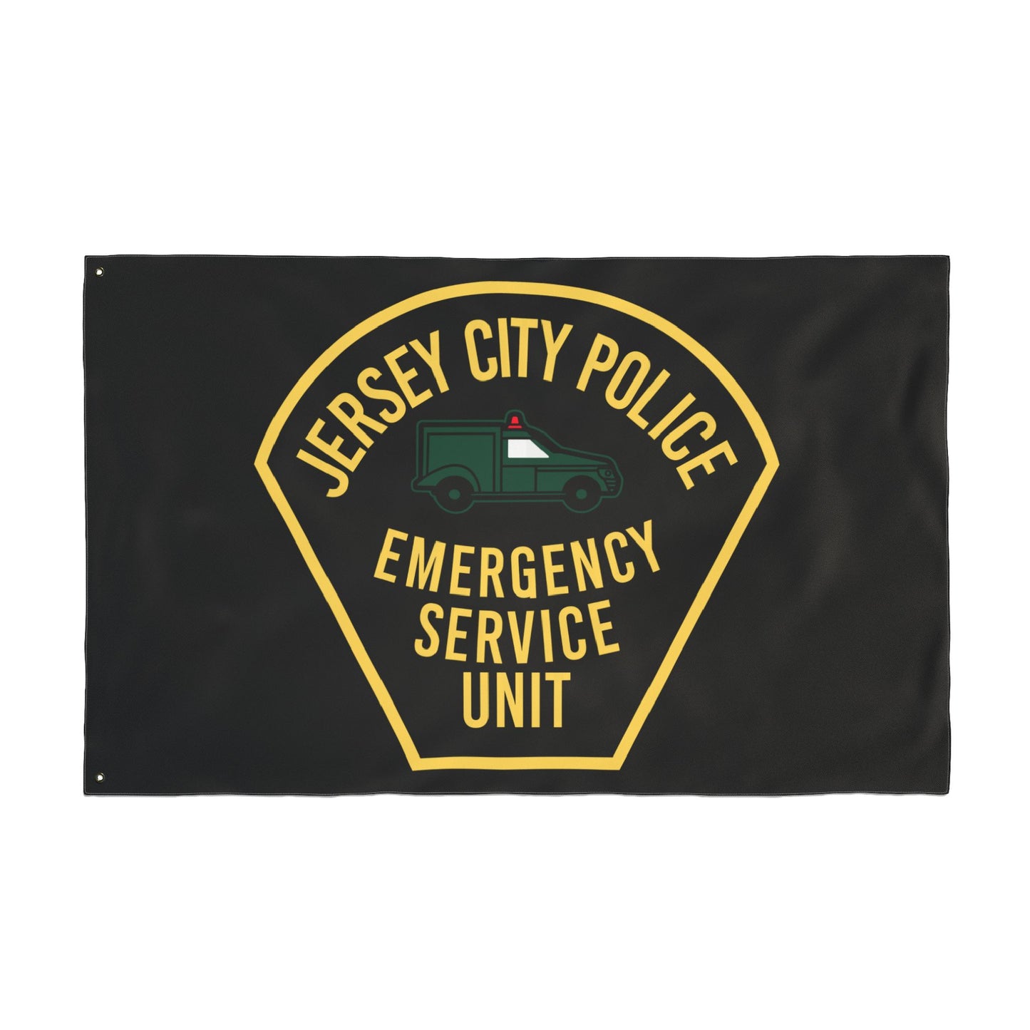 Jersey City Police Original Esu Patch Double-Sided Flag