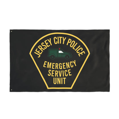 Jersey City Police Original Esu Patch Double-Sided Flag