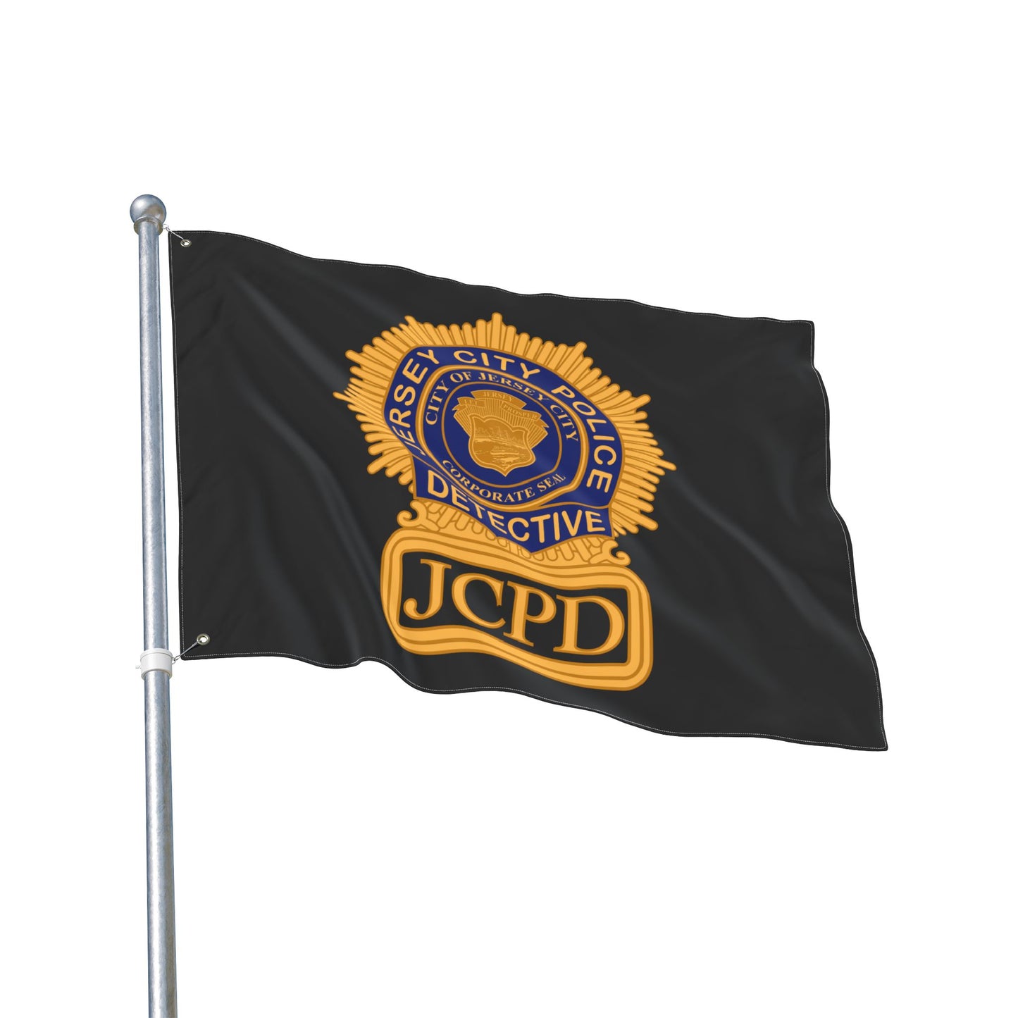 Jersey City PoliceDetective Badge Double-Sided Flag