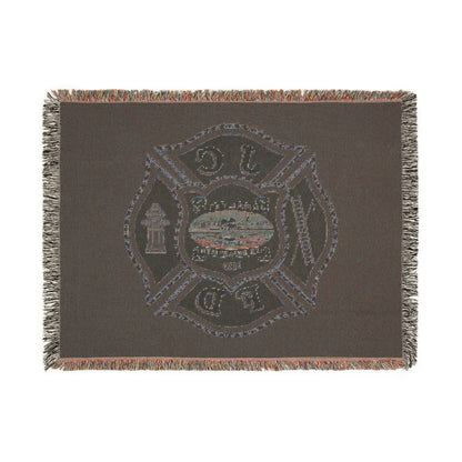 Jersey City Fire Department  Woven Blanket — JCFD Department Emblem Throw