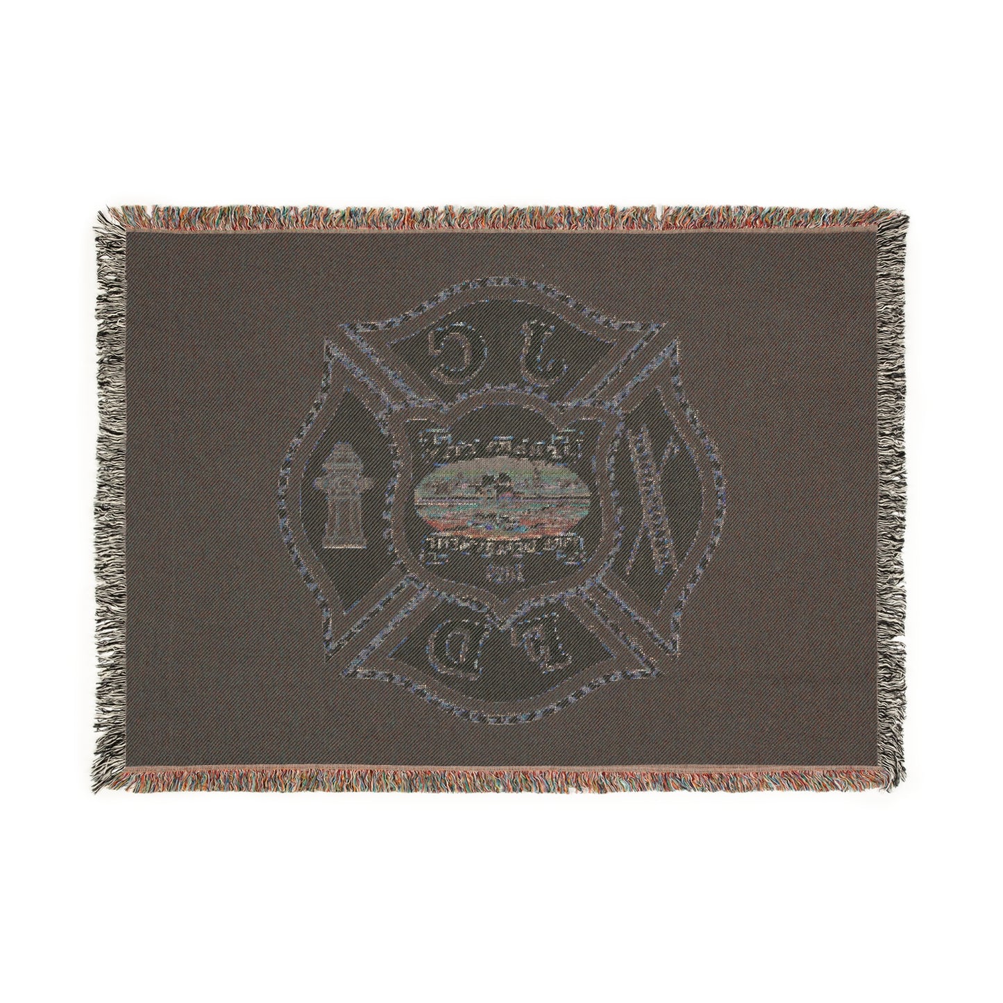 Jersey City Fire Department  Woven Blanket — JCFD Department Emblem Throw