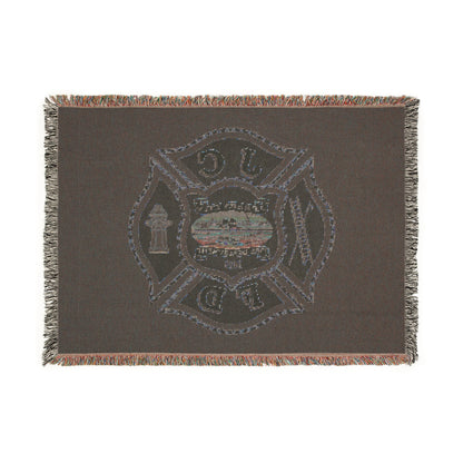 Jersey City Fire Department  Woven Blanket — JCFD Department Emblem Throw