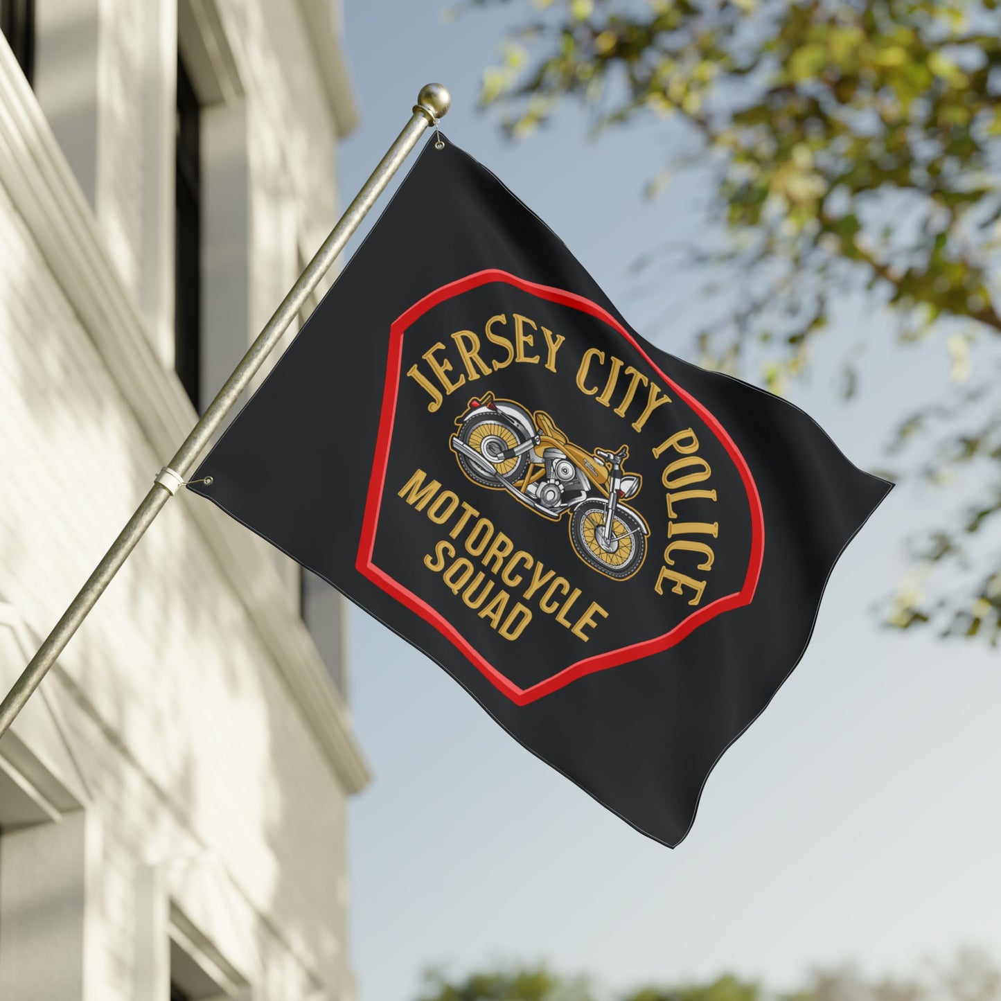 Jersey City Police Motorcycle Squad Double-Sided Flag