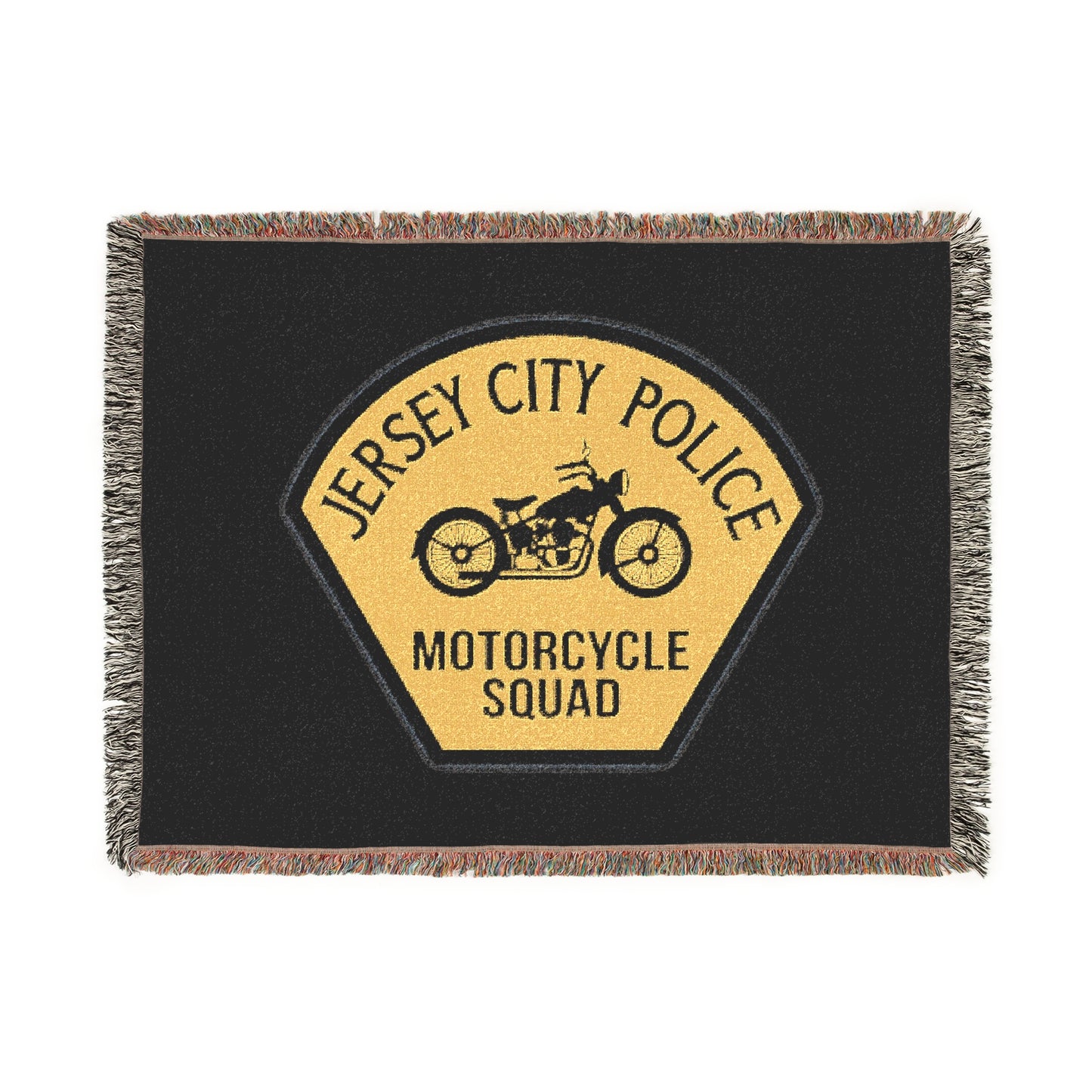 Old Jersey City Police Motorcycle Squad Woven Blanket