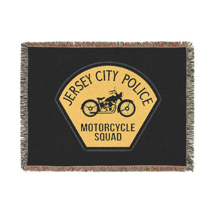 Old Jersey City Police Motorcycle Squad Woven Blanket