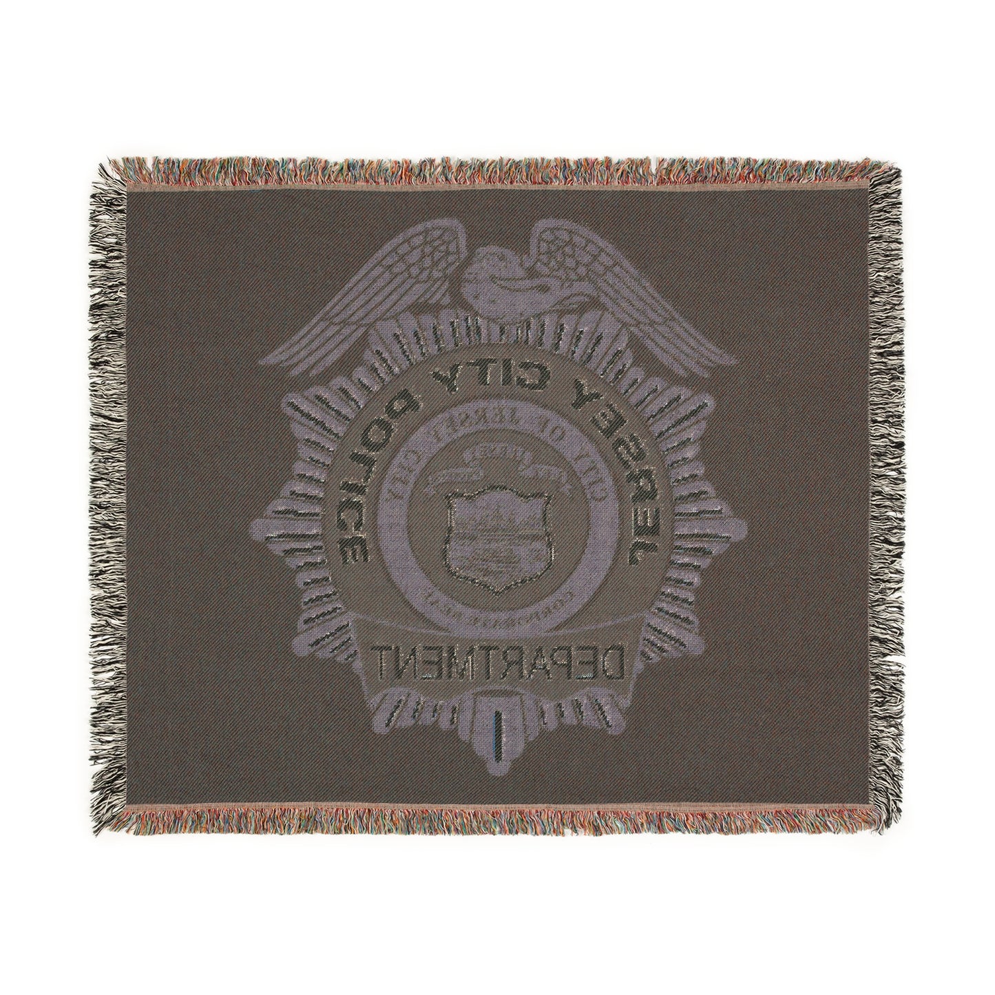 Jersey City Police Seal Woven Blanket