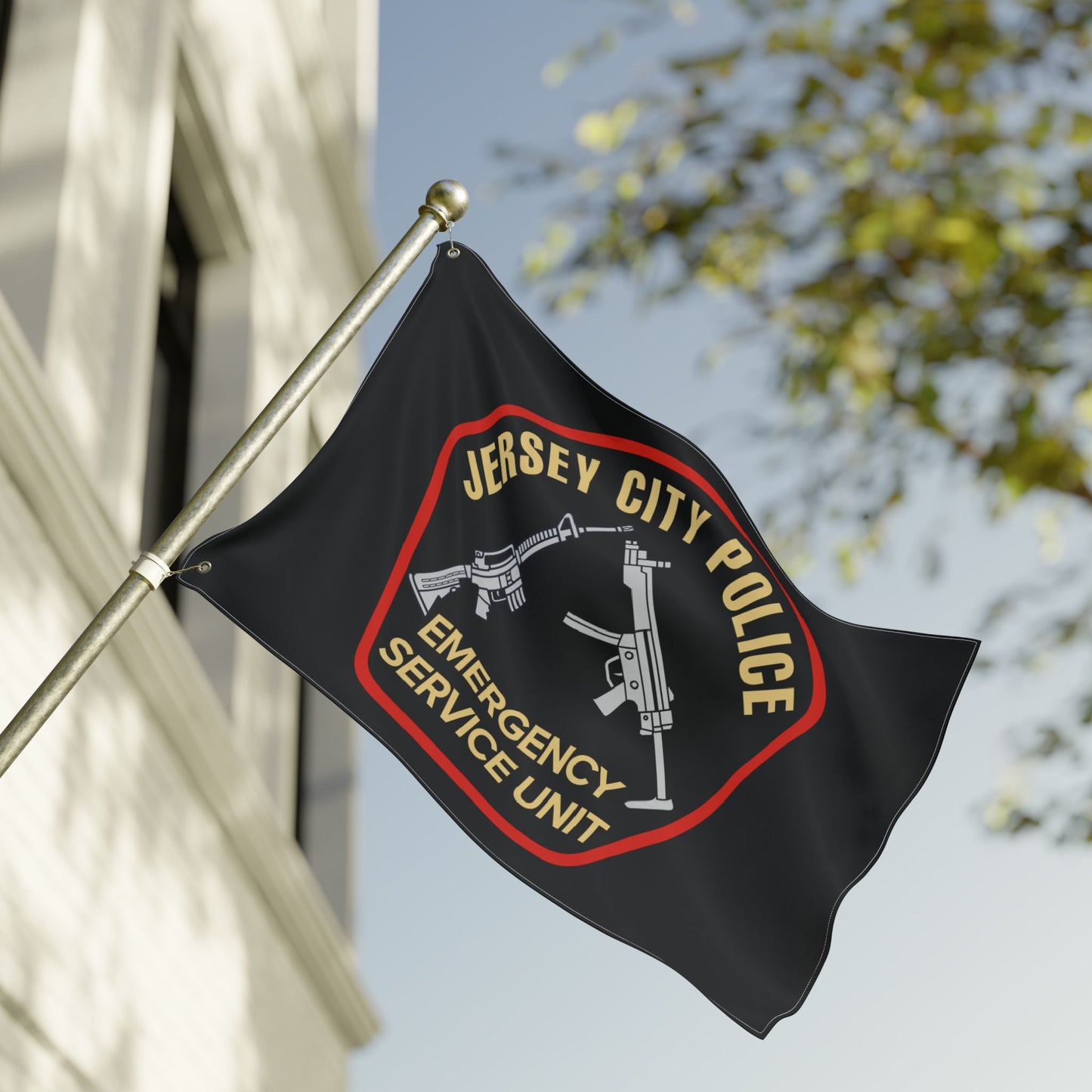 Jersey City Police Emergency Service Unit Current Patch Flag
