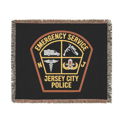 Jersey City Police Emergency Service Woven Throw Blanket