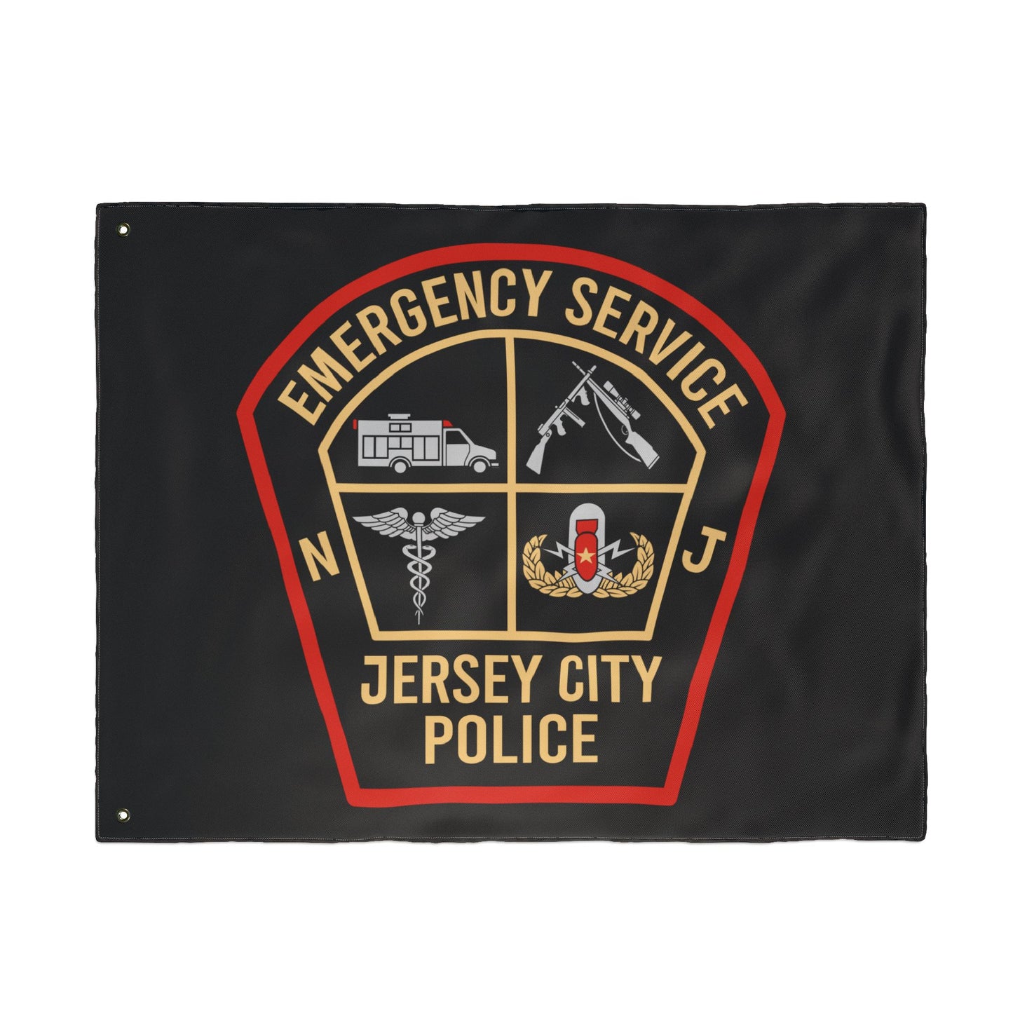 Jersey City Police Emergency Service Double-Sided Flag