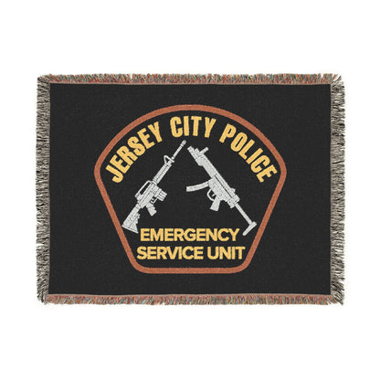 Jersey City Police Emergency Service Unit Woven Blanket