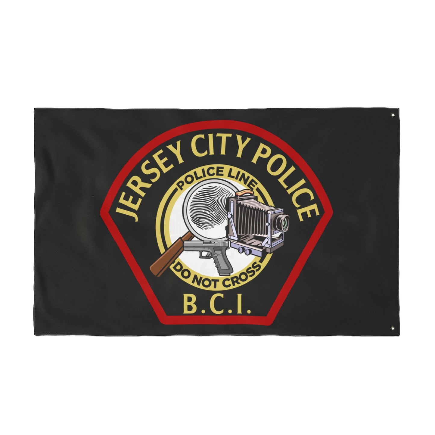 Jersey City Police B.C.I. Double-Sided Flag