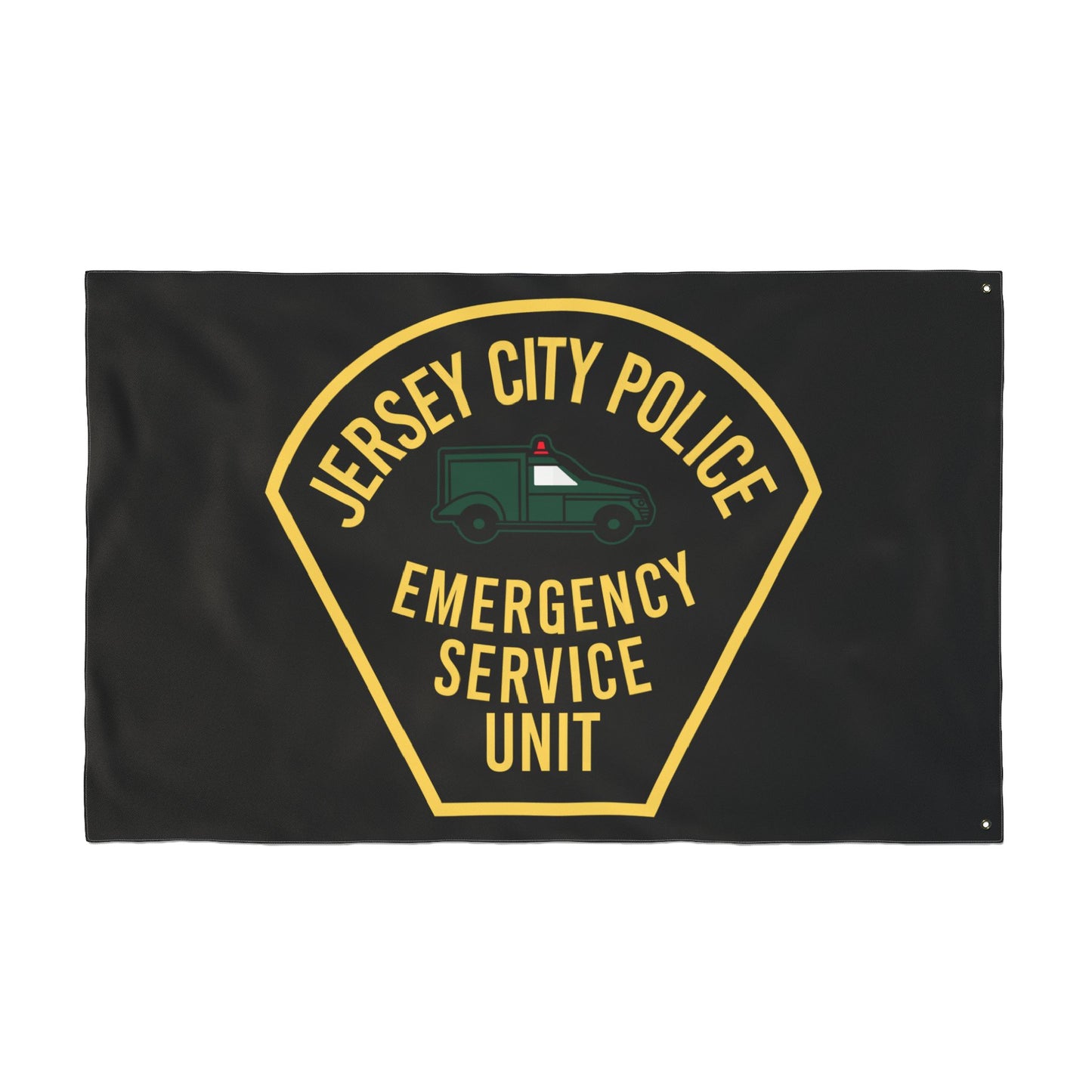 Jersey City Police Original Esu Patch Double-Sided Flag