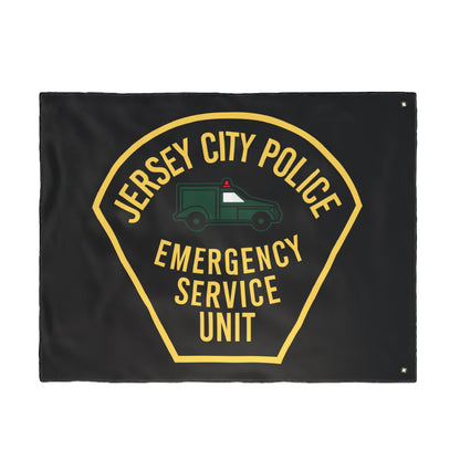 Jersey City Police Original Esu Patch Double-Sided Flag