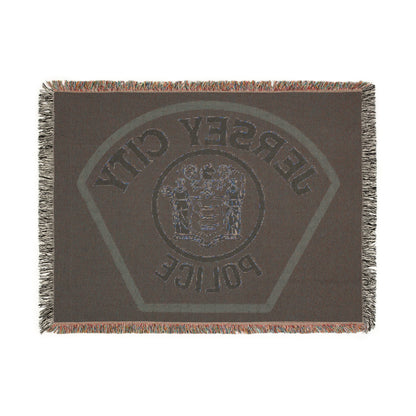 Jersey City Police Patch Woven Throw Blanket