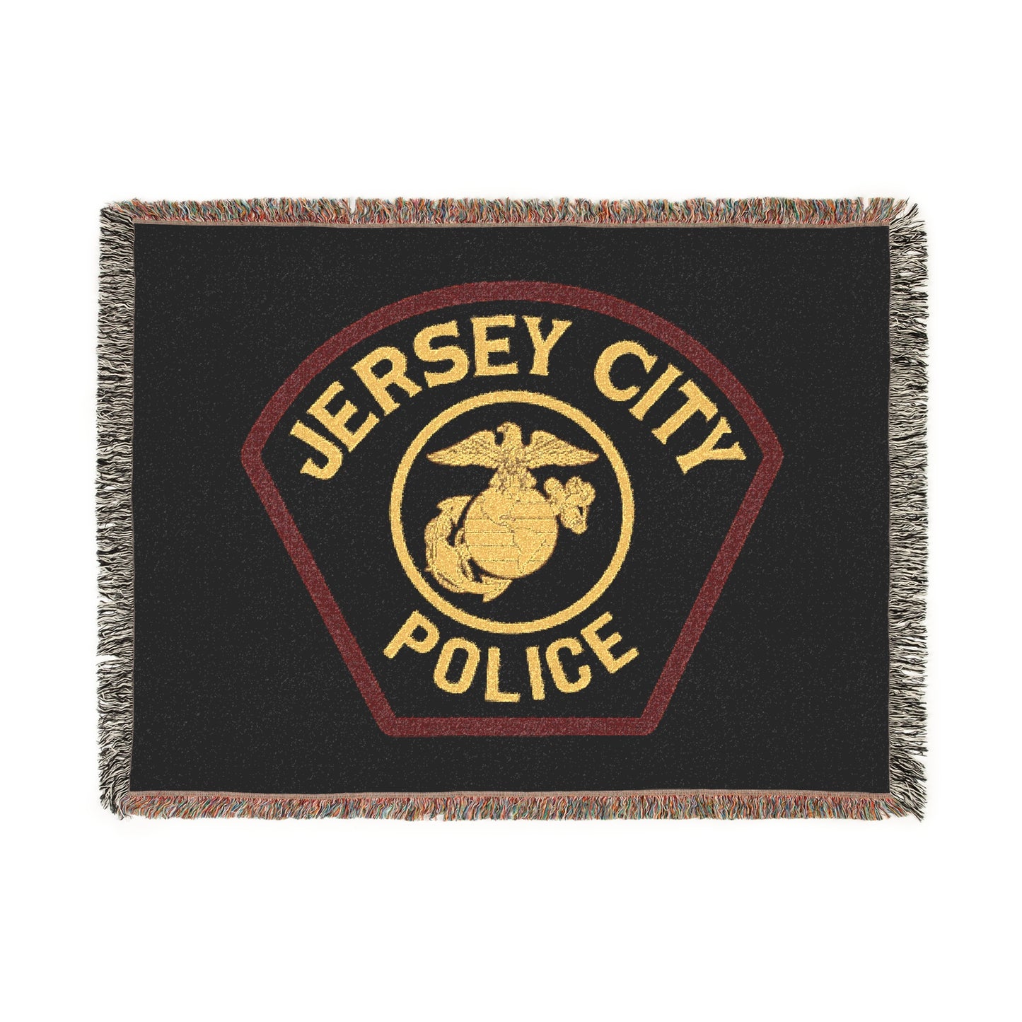 Jersey City Police Marine Woven Blanket