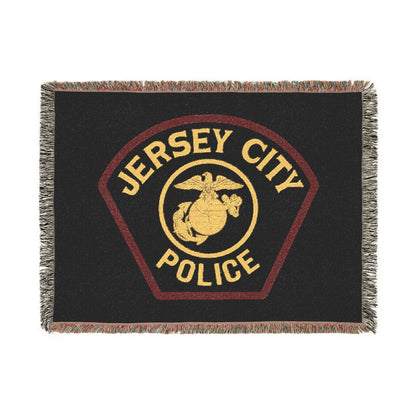 Jersey City Police Marine Woven Blanket