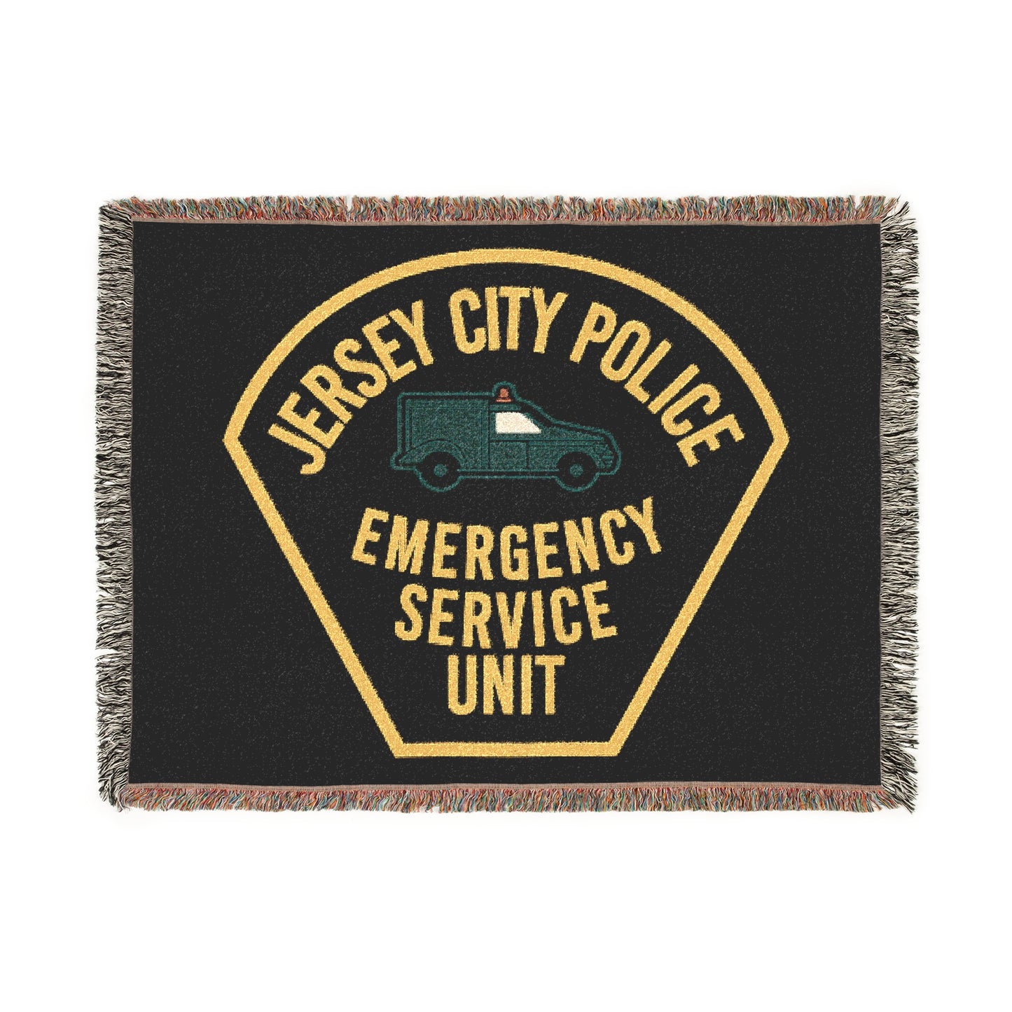 Jersey City Police Vintage Emergency Service Unit Woven Blanket