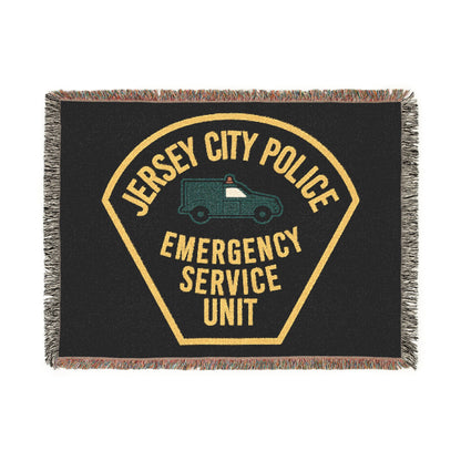 Jersey City Police Vintage Emergency Service Unit Woven Blanket