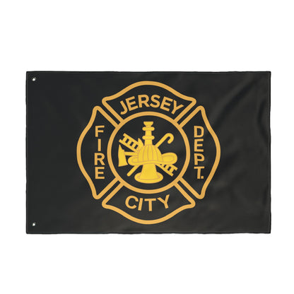 Jersey City Fire Dept Maltese Cross Double-Sided Flag