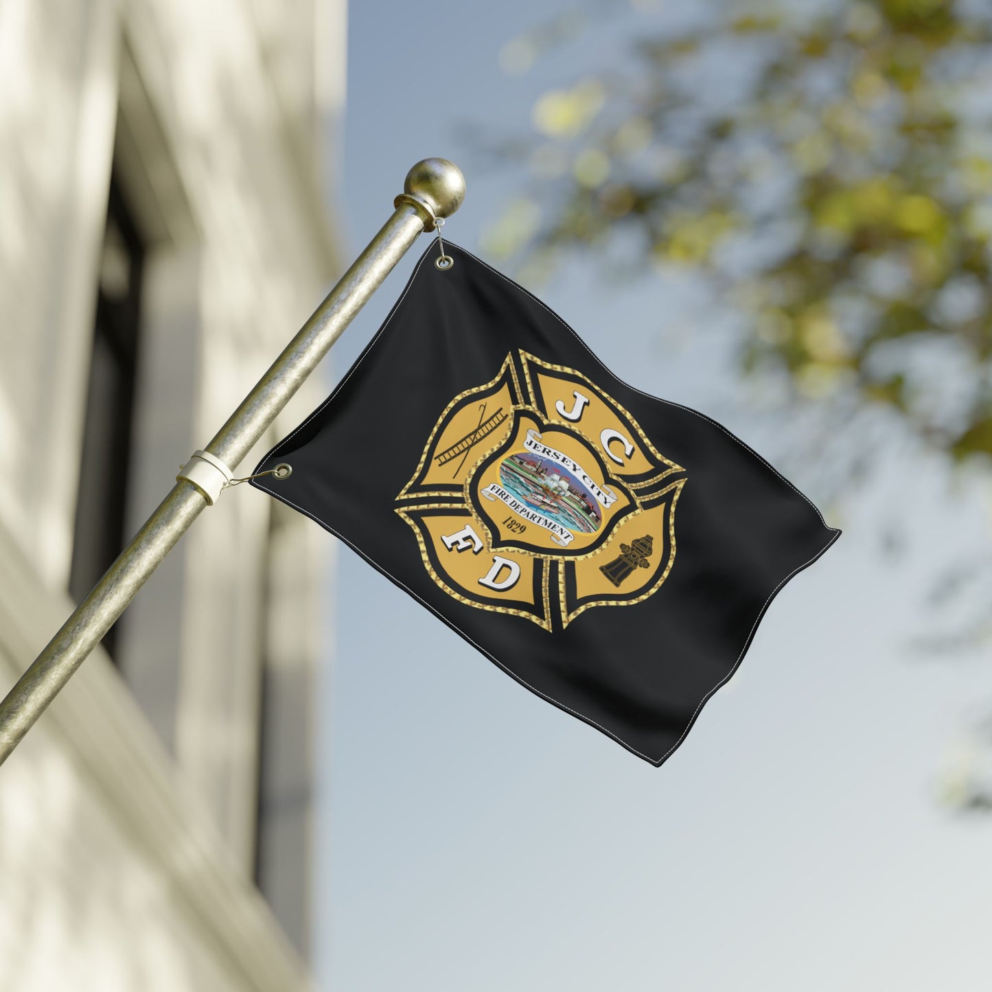 Jersey City Fire Department Double-Sided Flag