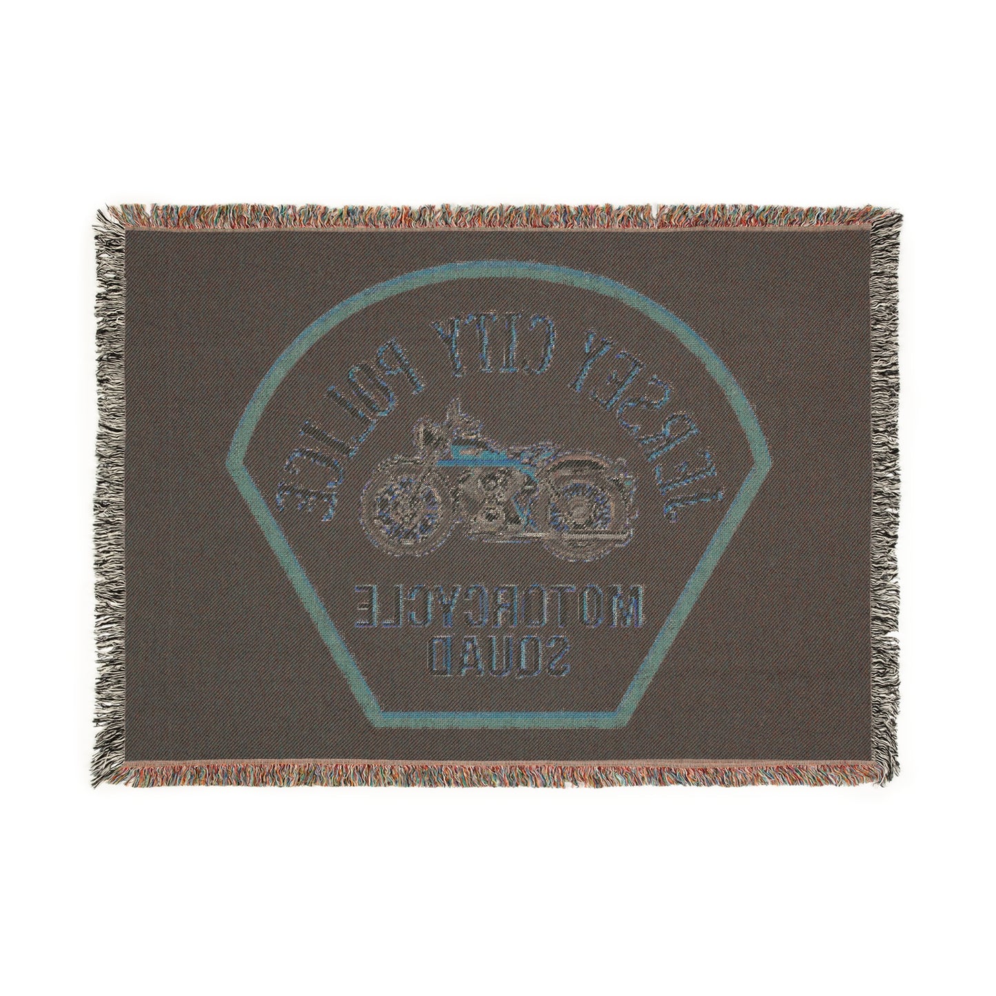 Jersey City Police Motorcycle Squad Woven Blanket