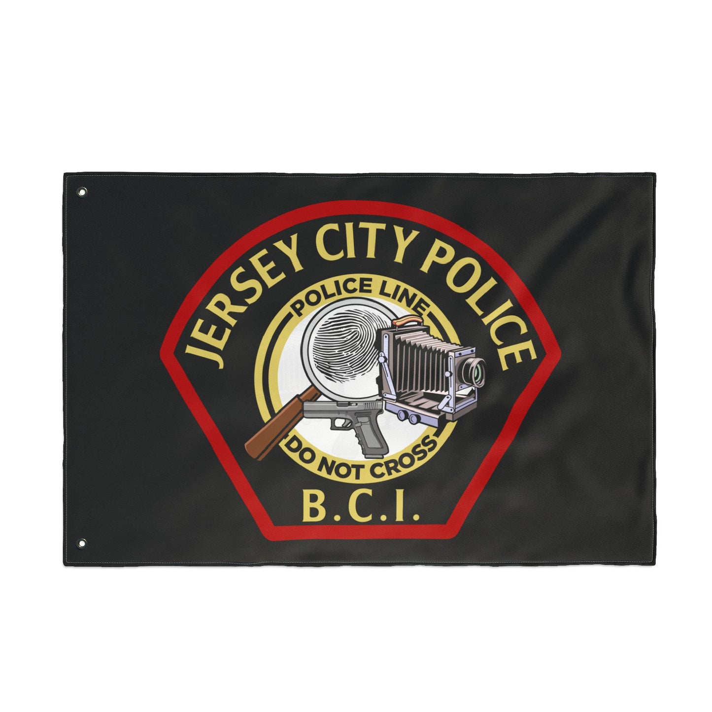 Jersey City Police B.C.I. Double-Sided Flag