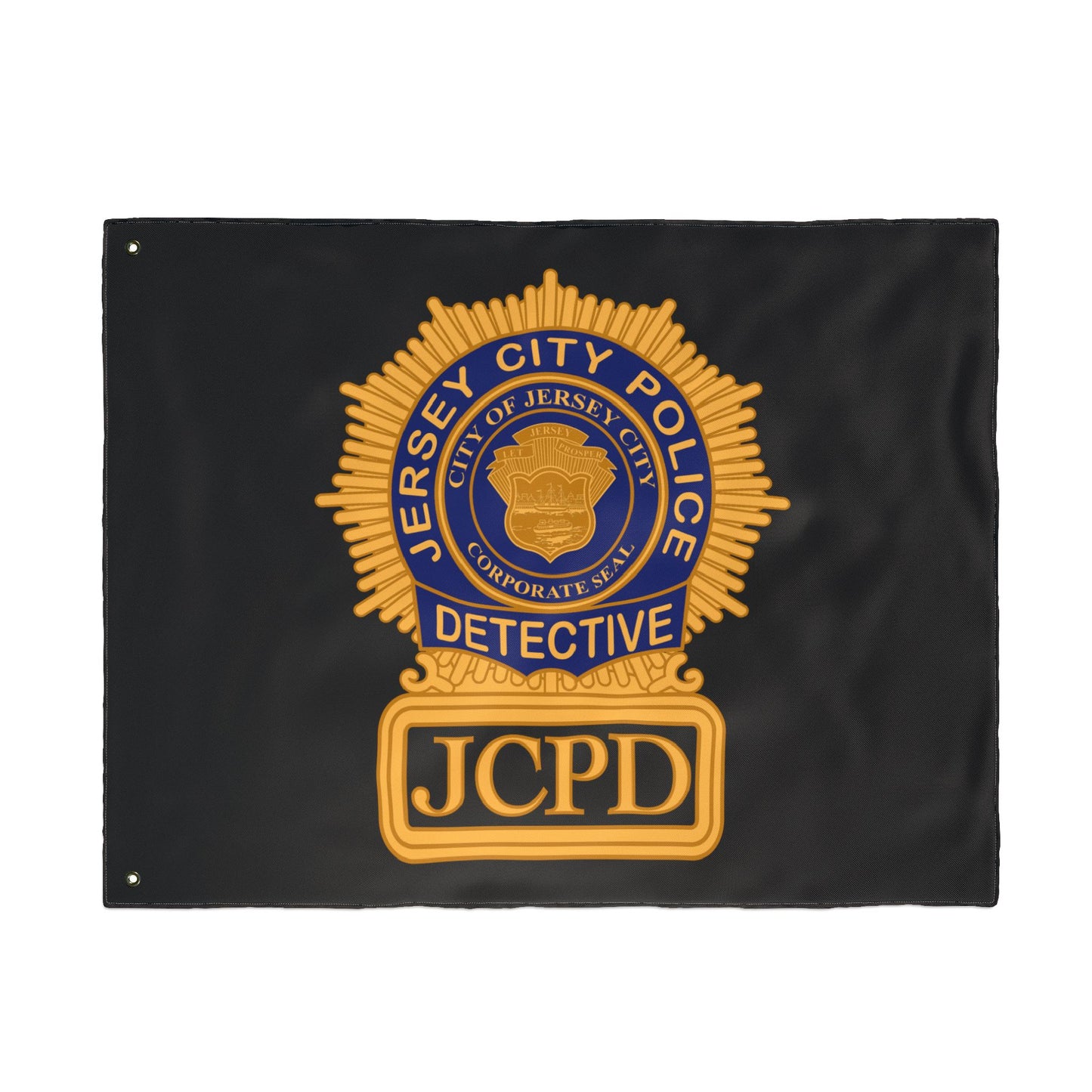 Jersey City PoliceDetective Badge Double-Sided Flag