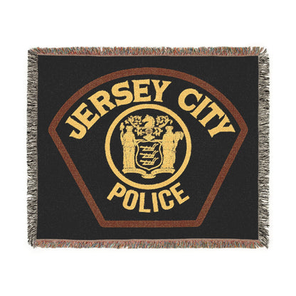 Jersey City Police Patch Woven Throw Blanket