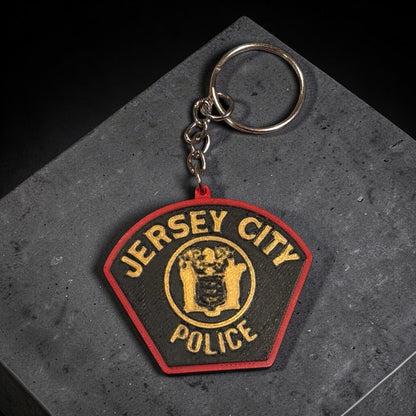 Jersey City Police Patch Keychain