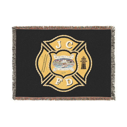 Jersey City Fire Department  Woven Blanket — JCFD Department Emblem Throw